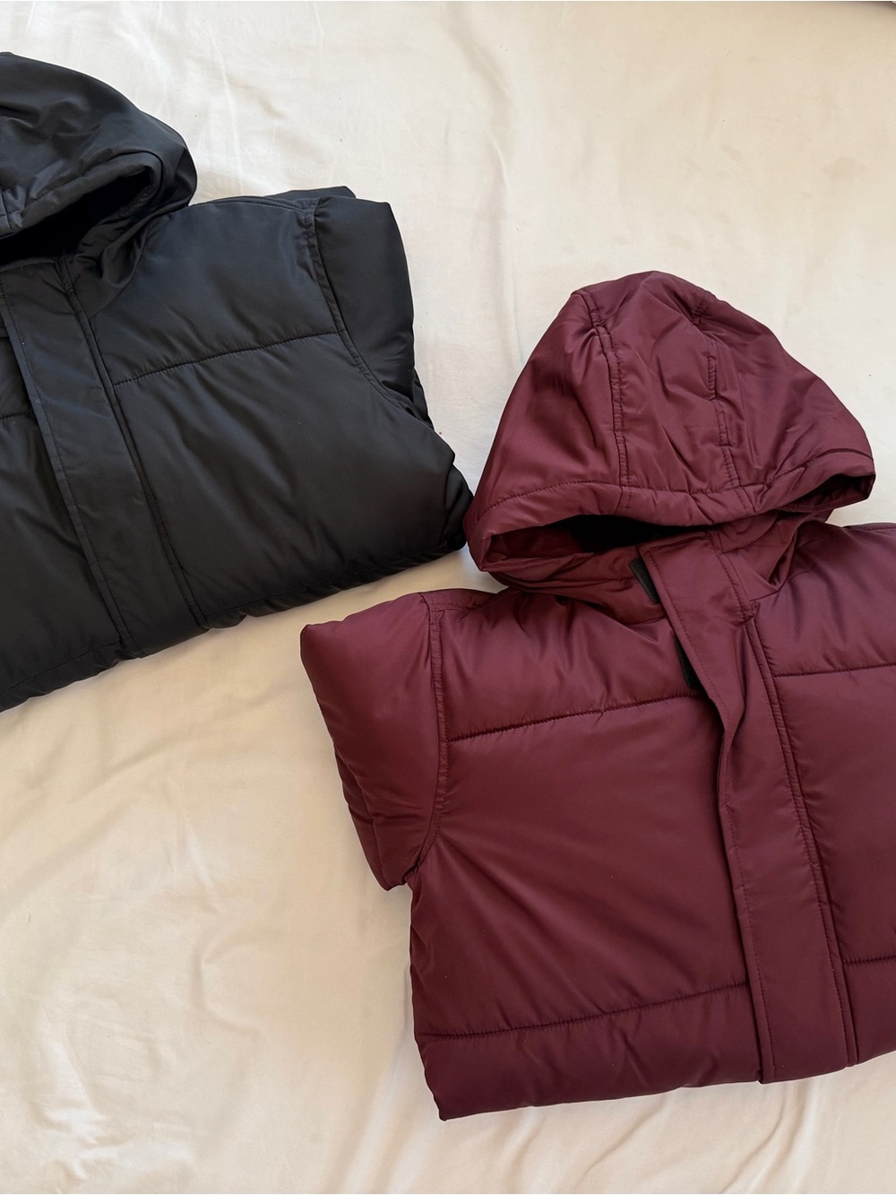 Old Navy Kids Puffer Jacket - Black & Burgundy